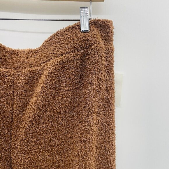 Steve Madden Womens Size XL Pull On Wide-Leg Chenille Sleep Pants in Brown $64 - Picture 4 of 11